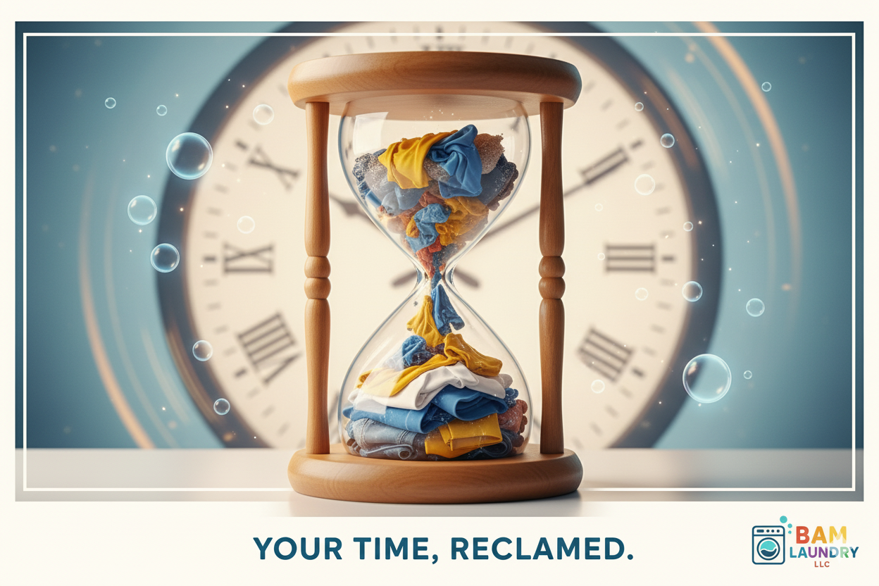 Freshly folded laundry from BAM Laundry